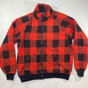 Vintage 90s Columbia plaid fleece jacket